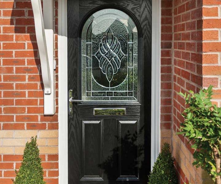 Secure black and double glazed Composite Doors Carmarthen