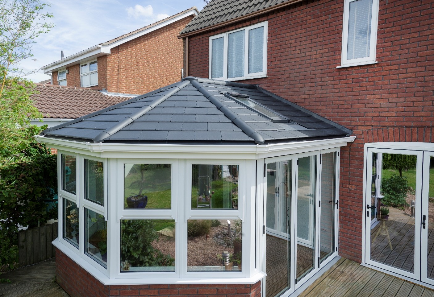 Victorian Conservatories with grey tiled roofs in Carmarthen and Wales