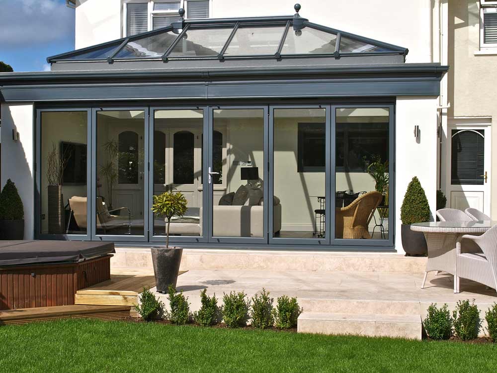 Energy efficient aluminium bifold doors in Wales